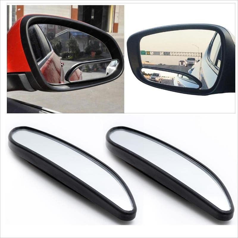 x xotic tech Blind Spot Mirror, 5'' Framed Rhombus HD Glass Convex Adjustable Wide Angle Rear View Mirror,Universal For Car SUVs Truck Motorcycle (2pcs) - Image 1